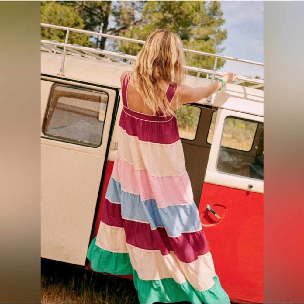 Sézane Eris Dress Multicolored Stripe (36) size 4